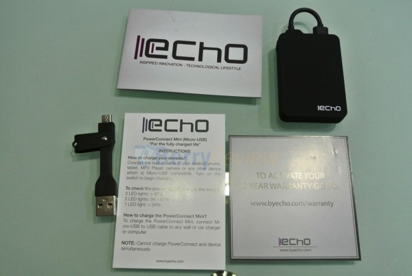Echo PowerConnect Mini 1600mAh Accompanying Accessories