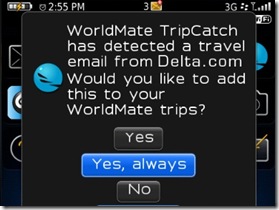 WorldMate TripCatch