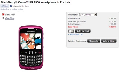 BlackBerry 9330 Fuschia