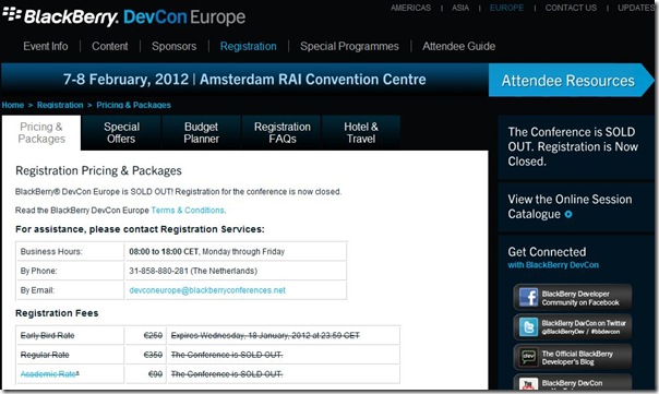 DevCon 2012 Europe Sold Out