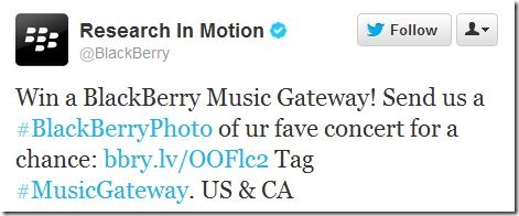 BlackBerry Music Gateway contest