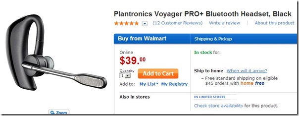 Walmart Plantronics Pro