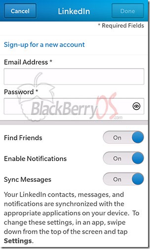LinkedIn BlackBerry 10-2