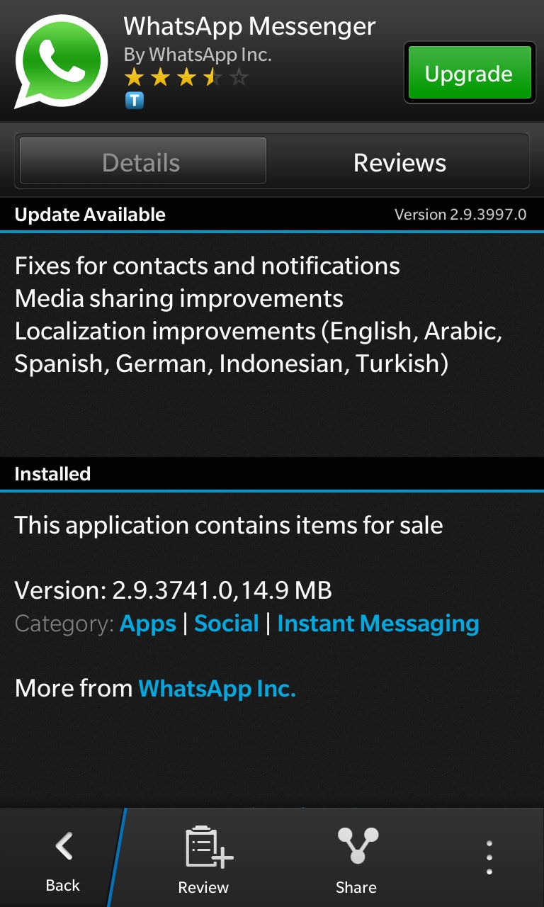 Fitur Whatsapp Blackberry 10
