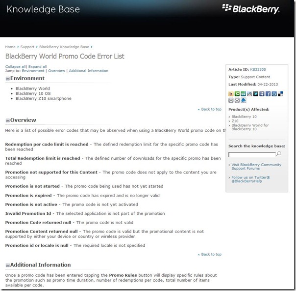 KB33305-BlackBerry World Promo Code Error List-000322