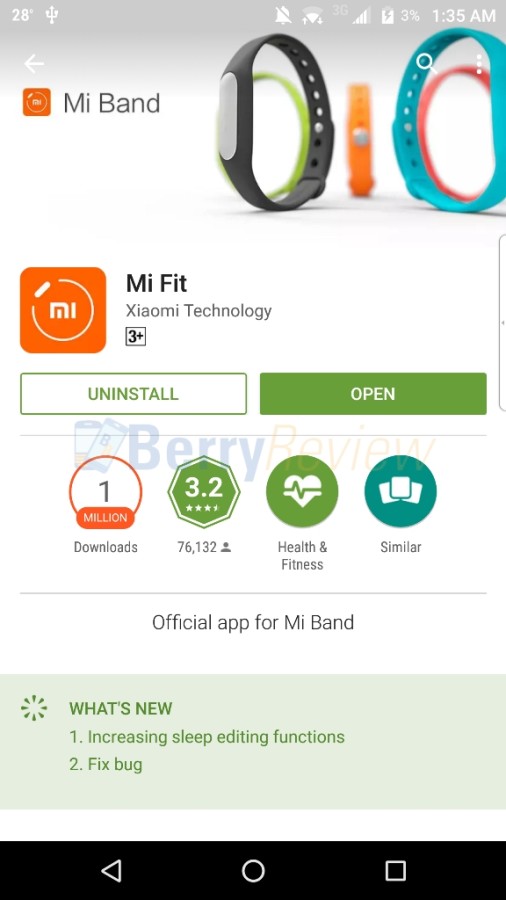Mi Fit App on PlayStore
